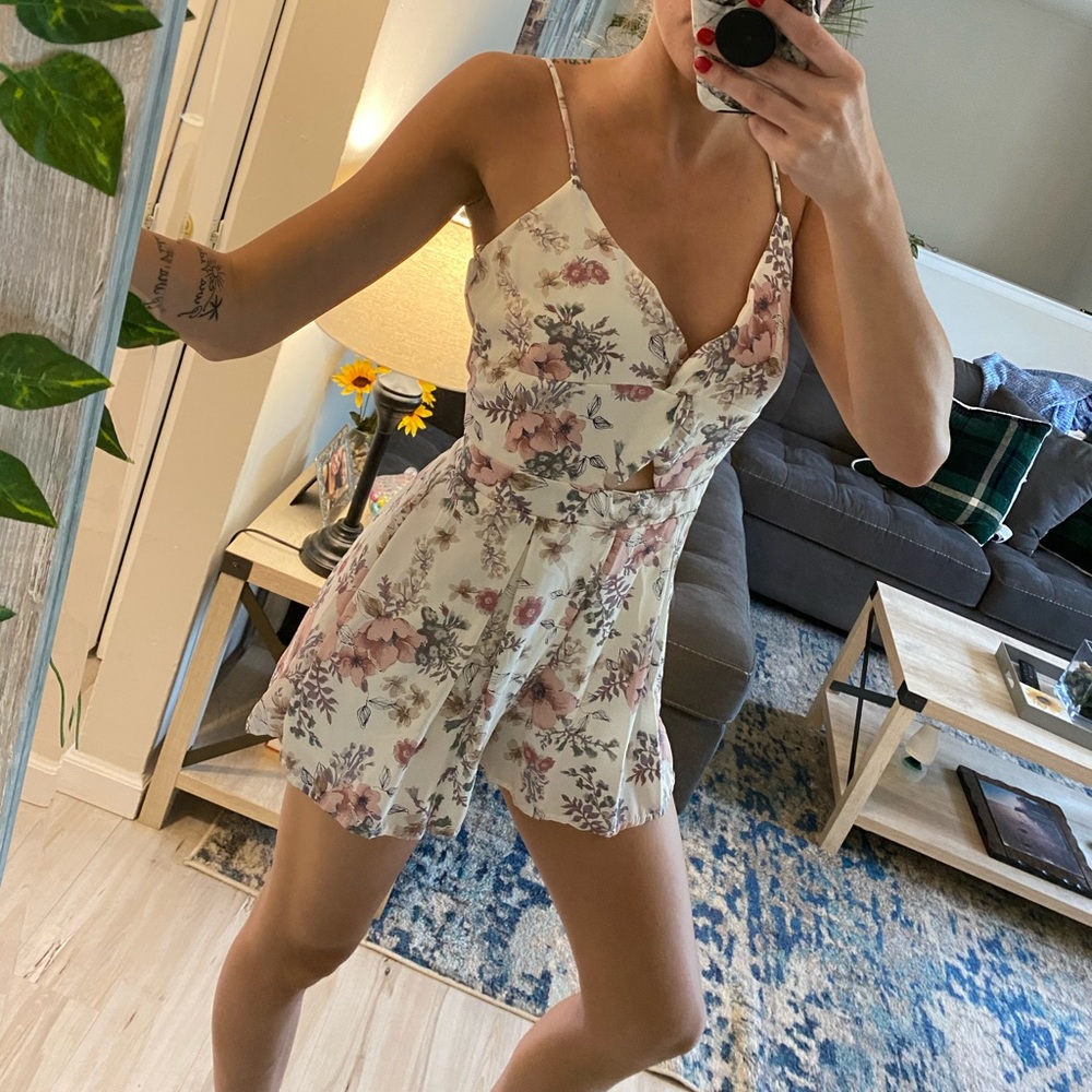 Floral romper.